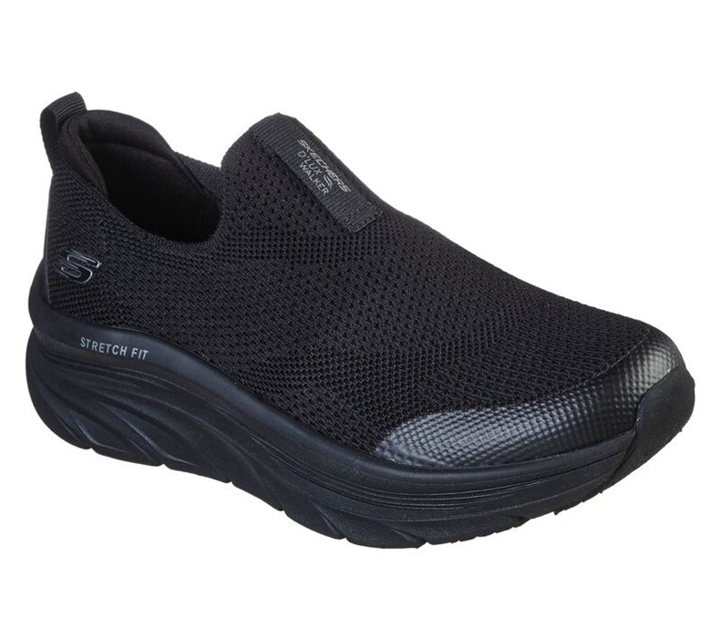 Skechers Relaxed Fit: D'lux Walker - Quick Upgrade - Womens Slip On Shoes Black [AU-DL1069]